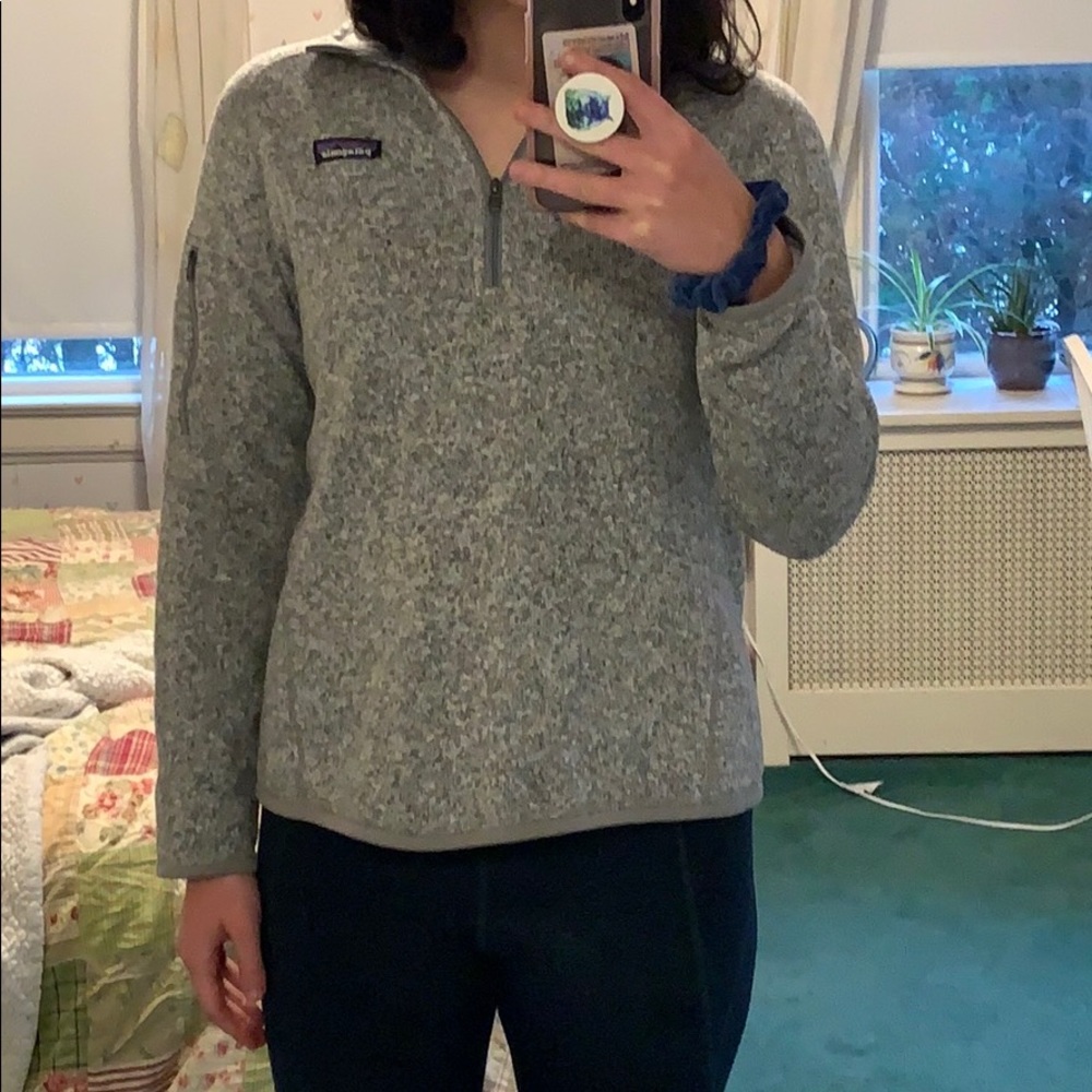 quarter zip patagonia fleece sweatshirt